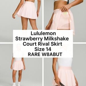 Lululemon Strawberry Milkshake Court Rival Skirt Size 14 W8ABUT